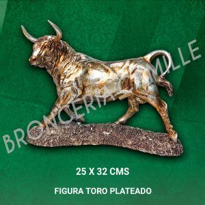 Figura Toro Plateado