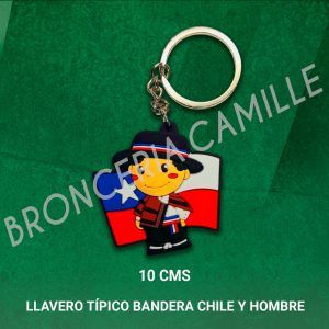 Llavero Típico Bandera Chile y Hombre