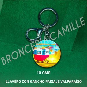 Llavero Típico Con Gancho Paisaje Valparaíso