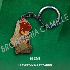 Llavero Metálico Niña Rezando