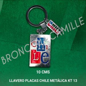 Llavero Típico Placas Chile Metálicas KT 13