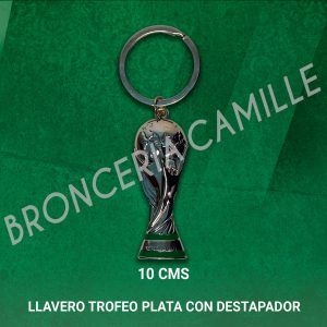 Llavero Trofeo Plata con Destapador
