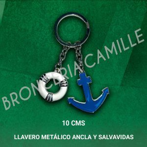Llavero metálico Ancla y Salvavidas