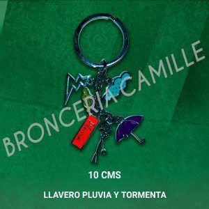 Llavero metálico Pluvia y Tormenta