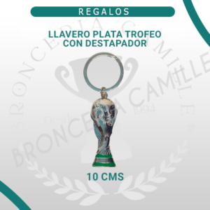 Llavero Trofeo Plata con Destapador