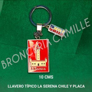 Llavero típico La Serena Chile y Placa