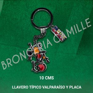 Llavero típico Valparaíso Y Placa