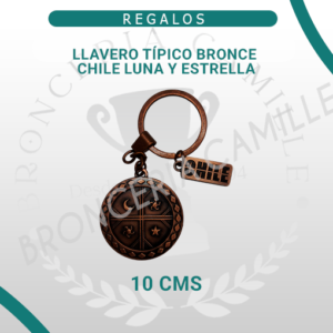 Llavero Típico de bronce Con Placa