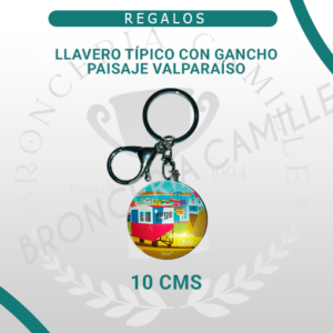 Llavero Típico Con Gancho Paisaje Valparaíso