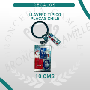 Llavero Típico Placas Chile Metálicas