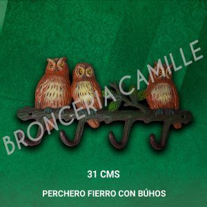 Perchero Fierro con Búhos