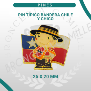 Pin Típico Bandera Chile y Chico