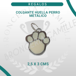 Colgante Metálico Huella Perro