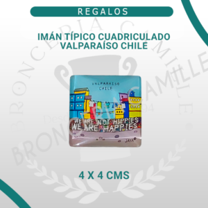 Imán Típico Cuadriculado Valparaíso Chile