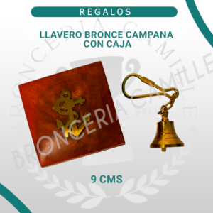 Llavero Bronce Campana con Caja