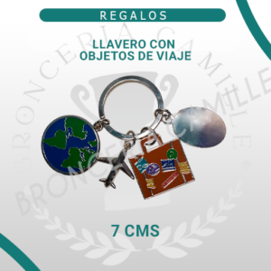 Llavero con Objetos de viaje