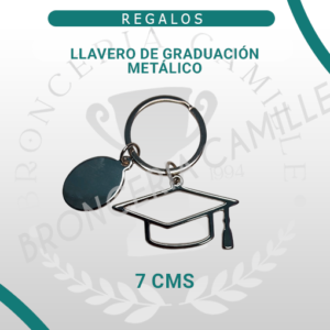 Llavero metálico Birrete de Graduación