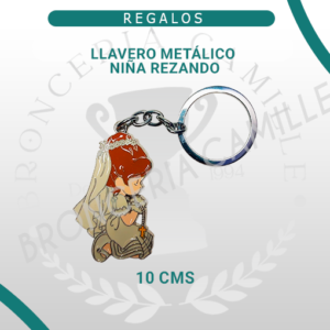 Llavero Metálico Niña Rezando