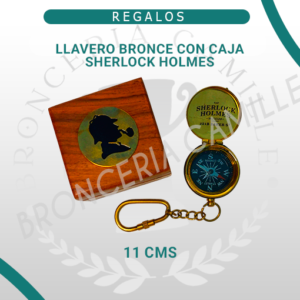 Llavero Bronce Sherlock Holmes con Caja