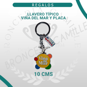 Llavero típico Viña del Mar y Placa