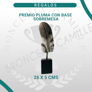 Premio Pluma con Base Sobremesa