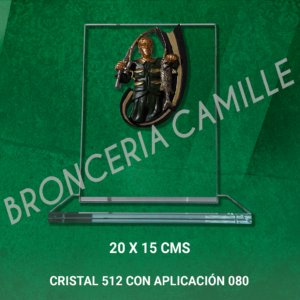 Cristal 512 con Aplicación 080 - Pesca y Grabado Láser