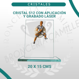 Cristal 512 con Aplicación NR 58 - Voley y Grabado Láser