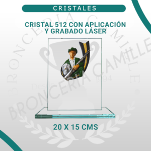 Cristal 512 con Aplicación 624 - Caza y Grabado Láser