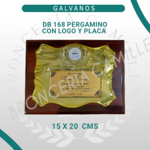 DB 168 Pergamino con Logo y Placa