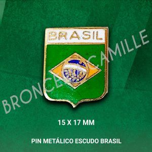 Pin Metálico Escudo Brasil