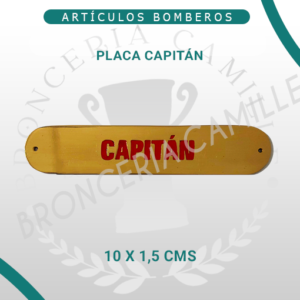 Placa Capitán Metálica