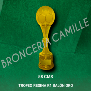 Trofeo Resina R1 Balón Oro 58cms