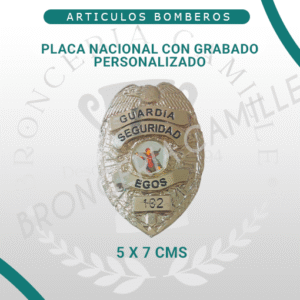 Placa Nacional con Grabado Personalizado