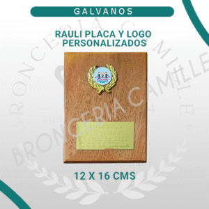 Rauli con Placa y Logo Personalizados