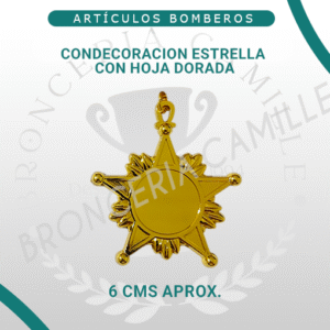 Condecoración Estrella con Hoja Dorada