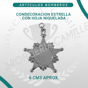 Condecoración Estrella con Hoja Niquelada