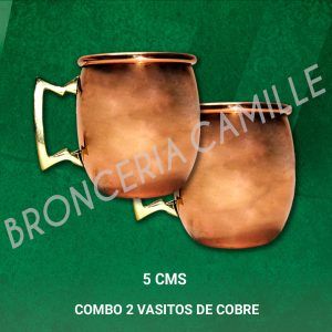 Combo 2 vasitos de cobre