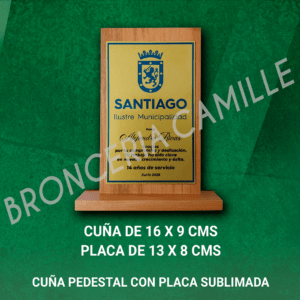 Cuña Pedestal con Placa Sublimada