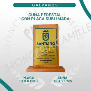 Cuña Pedestal con Placa Sublimada