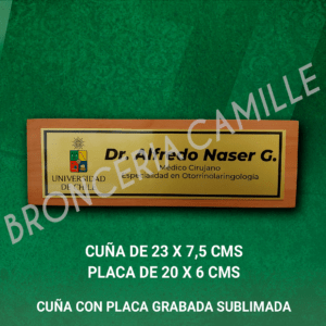 Cuña con Placa Sublimada