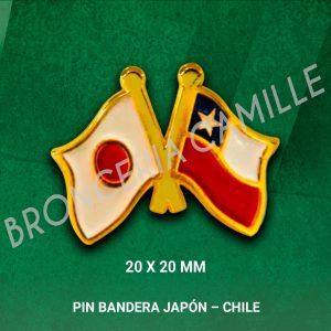 Pin Bandera Japón - Chile