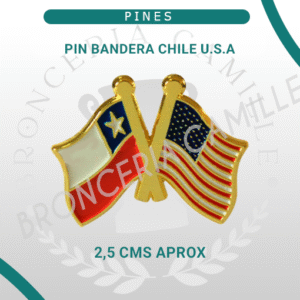 Pin Bandera Chile - USA