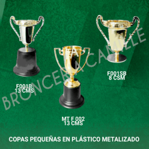 Copas pequeñas en plástico metalizado