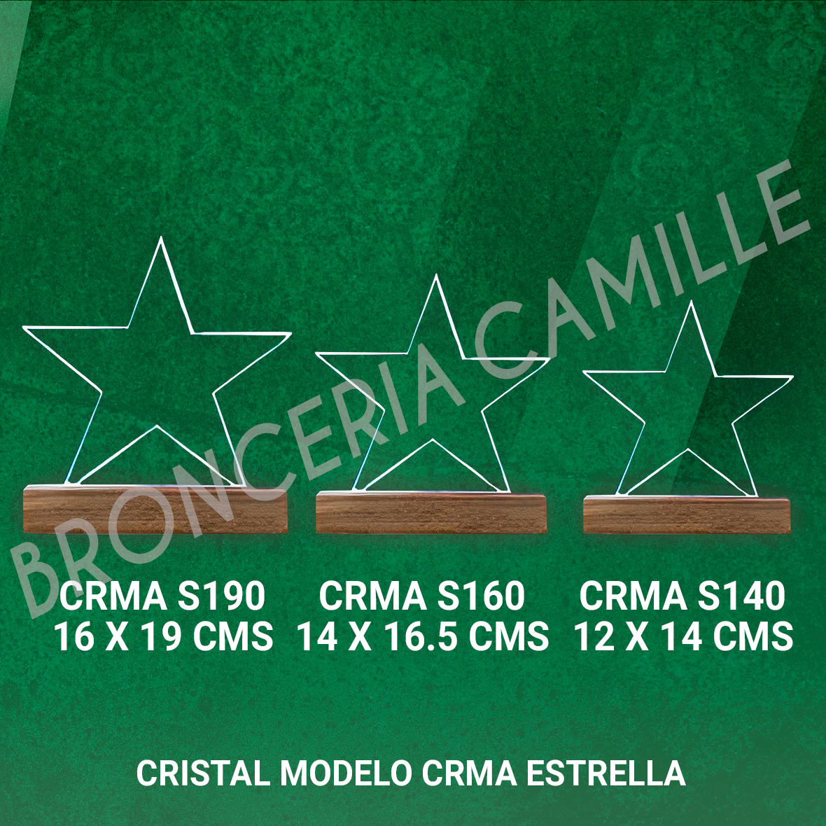 CRISTAL MODELO ESTRELLA CRMA s160