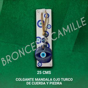 Colgante Mandala Ojo Turco de Cuerda y Piedra