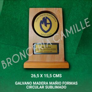 Galvano Madera Mañio Formas - Circular Sublimado