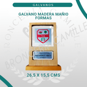 Galvano Madera Mañio Formas - Cuadrado Sublimado