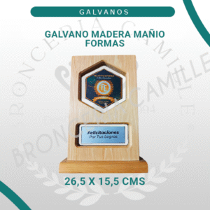 Galvano Madera Mañio Formas - Hexagono Sublimado