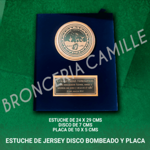 Estuche de Jersey Disco Bombeado y Placa