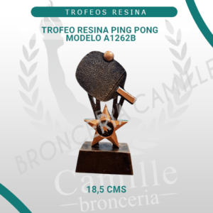 Trofeo resina Ping Pong Modelo -  A1262B